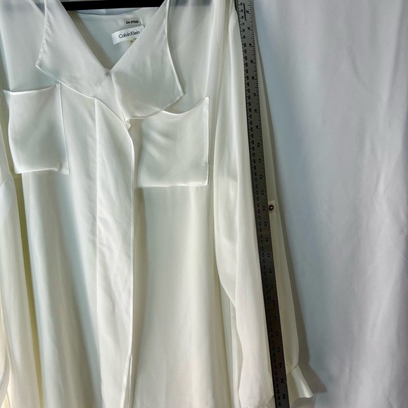 Calvin Klein Cream Blouse for Women - Picture 3 of 8